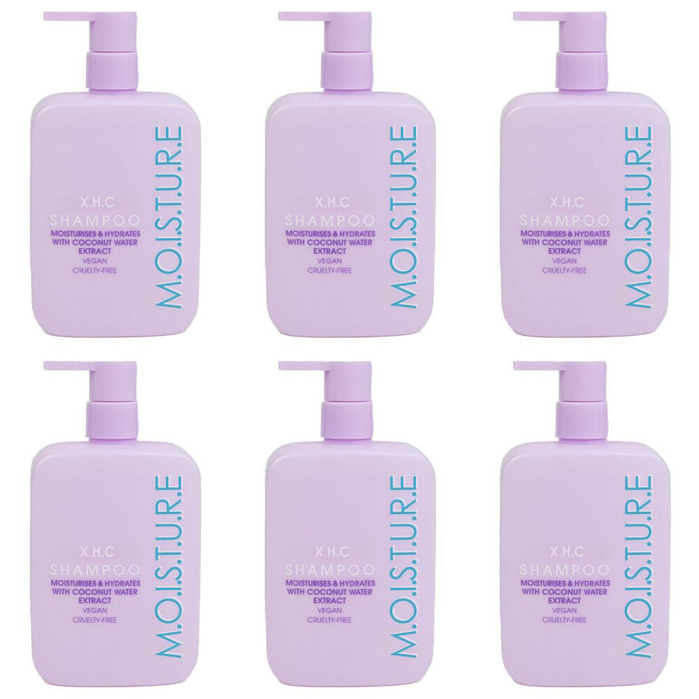 XHC Moisture Shampoo w/ Coconut Water Extract For Dry Damaged Hair 350ml (6 Pack)