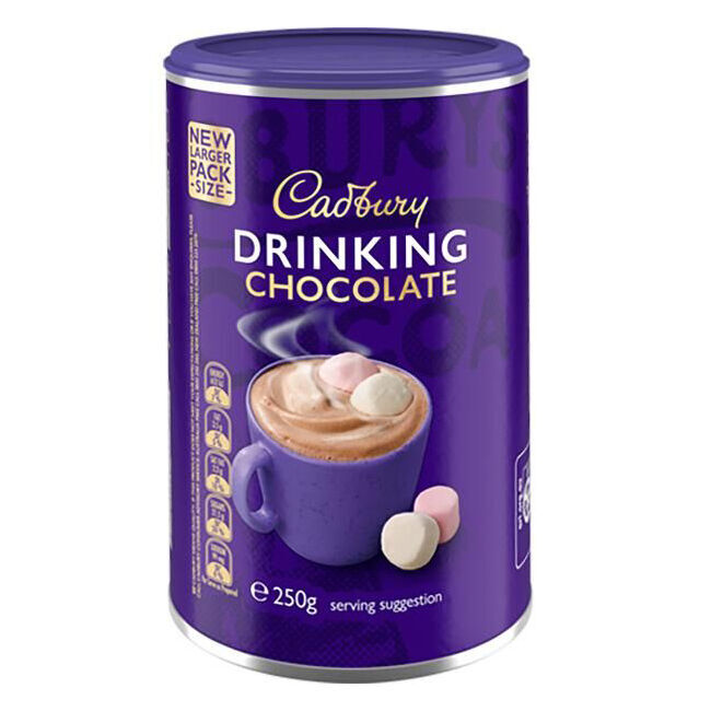 Cadbury Drinking Chocolate Powder Tub 250g Beverage Drink (8 Pack) — image 2