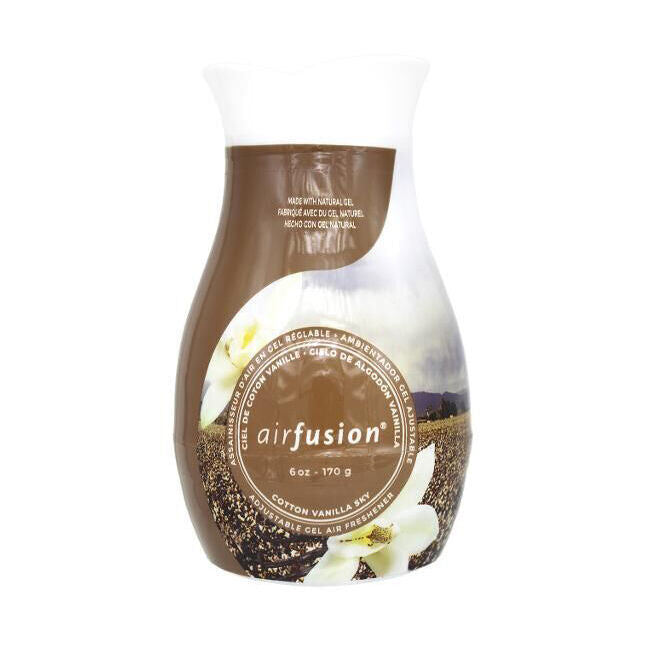 Air Fusion Adjustable Gel Freshener Cotton Vanilla Sky 170g Home Fragrance (12 Pack) — image 2