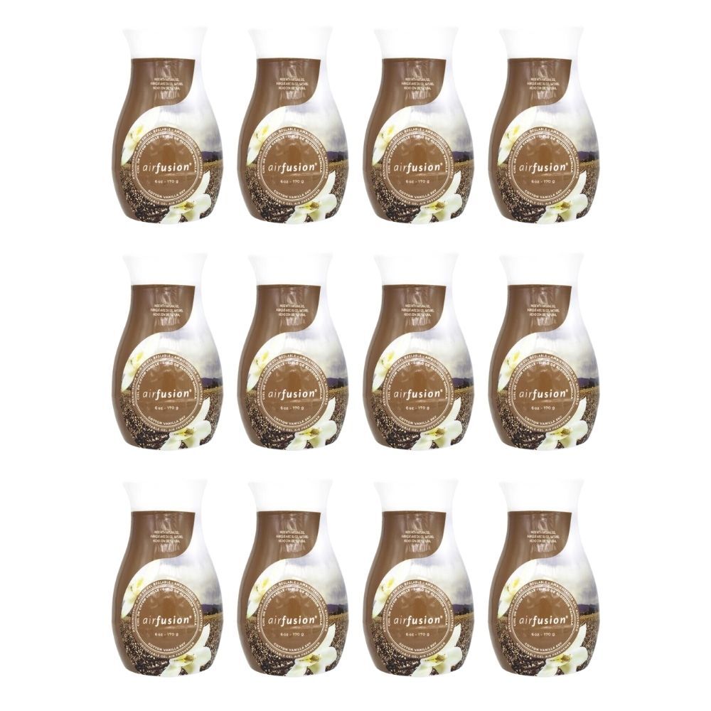 Air Fusion Adjustable Gel Freshener Cotton Vanilla Sky 170g Home Fragrance (12 Pack)