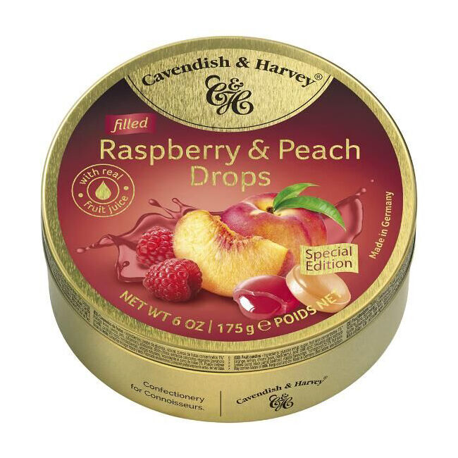 Cavendish & Harvey Sweet Confectionery Candy Lollies Raspberry Peach 175g