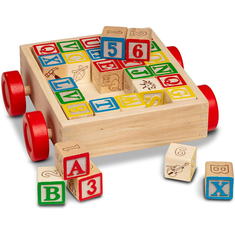 Melissa & Doug Classic ABC Block Cart Kids/Childrens Interactive Play Toy 2y+
