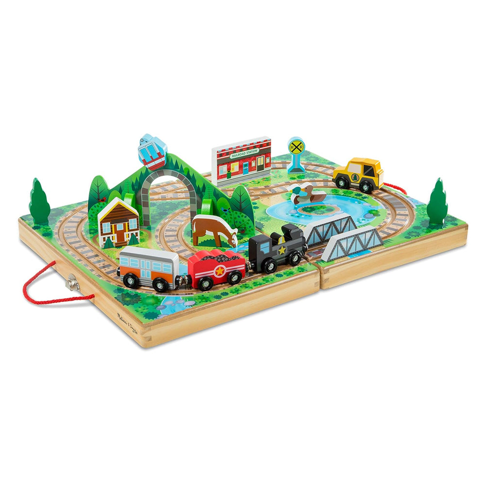Melissa & Doug Take-Along Railroad Kids/Childrens Interactive Play Toy 3+