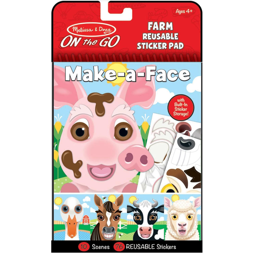 Melissa & Doug Kids/Childrens On The Go Reusable Stickers Farm Toy 4y+