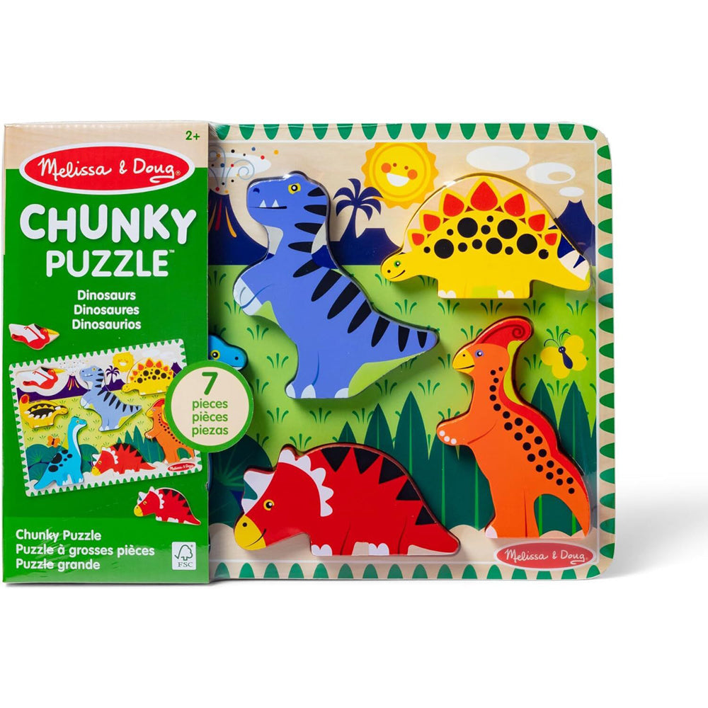 Melissa & Doug Dinosaurs Chunky Puzzle Kids/Childrens Interactive Play Toy 2y+