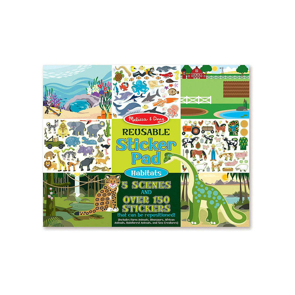 Melissa & Doug Reusable Sticker Pad Habitats Kids/Childrens Interactive Toy 3y+