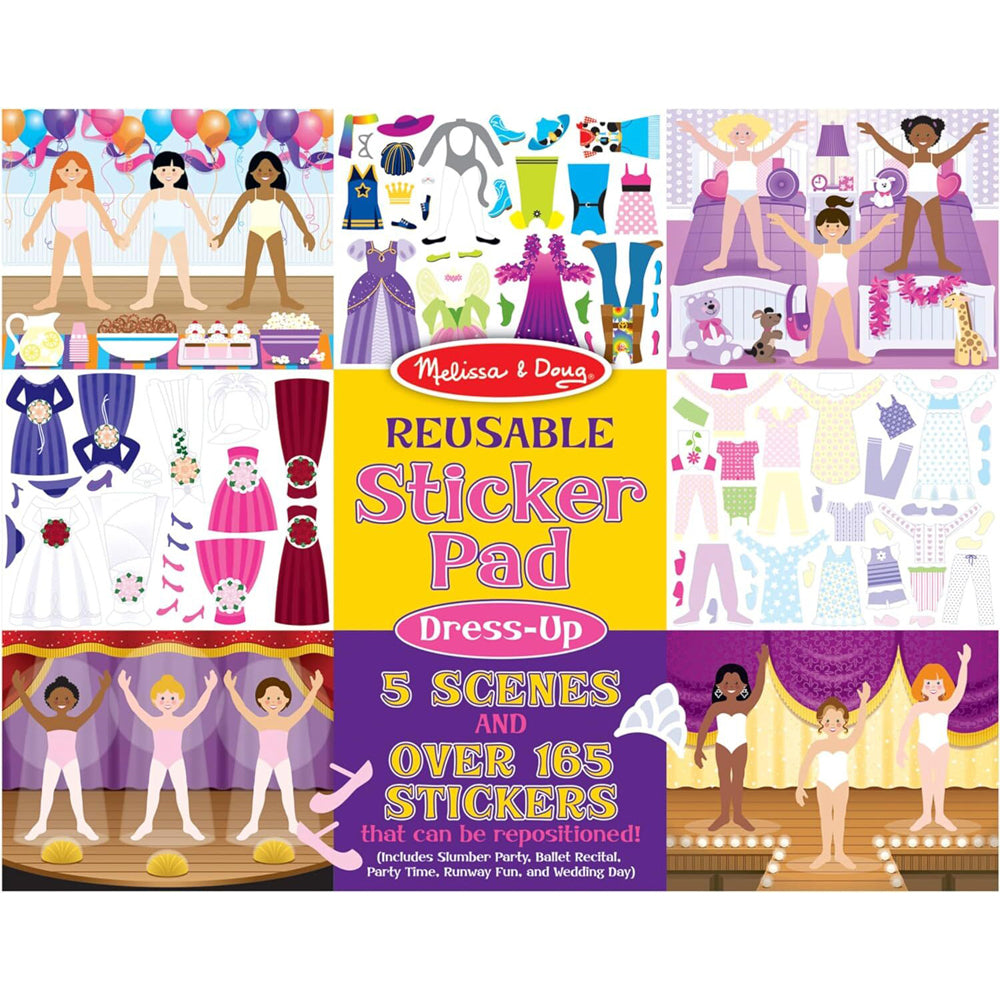 Melissa & Doug Reusable Sticker Pad Dress-Up Kids/Childrens Interactive Toy 3y+