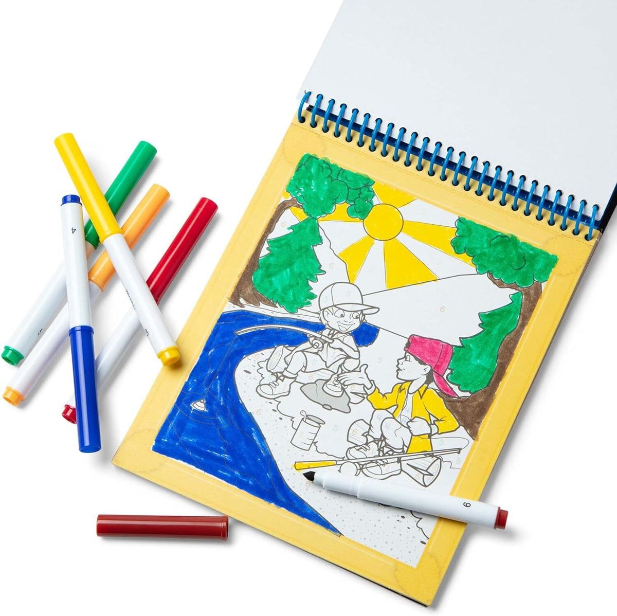 Melissa & Doug Kids/Childrens On The Go Color by Numbers Book Toy Blue 5+ — image 4