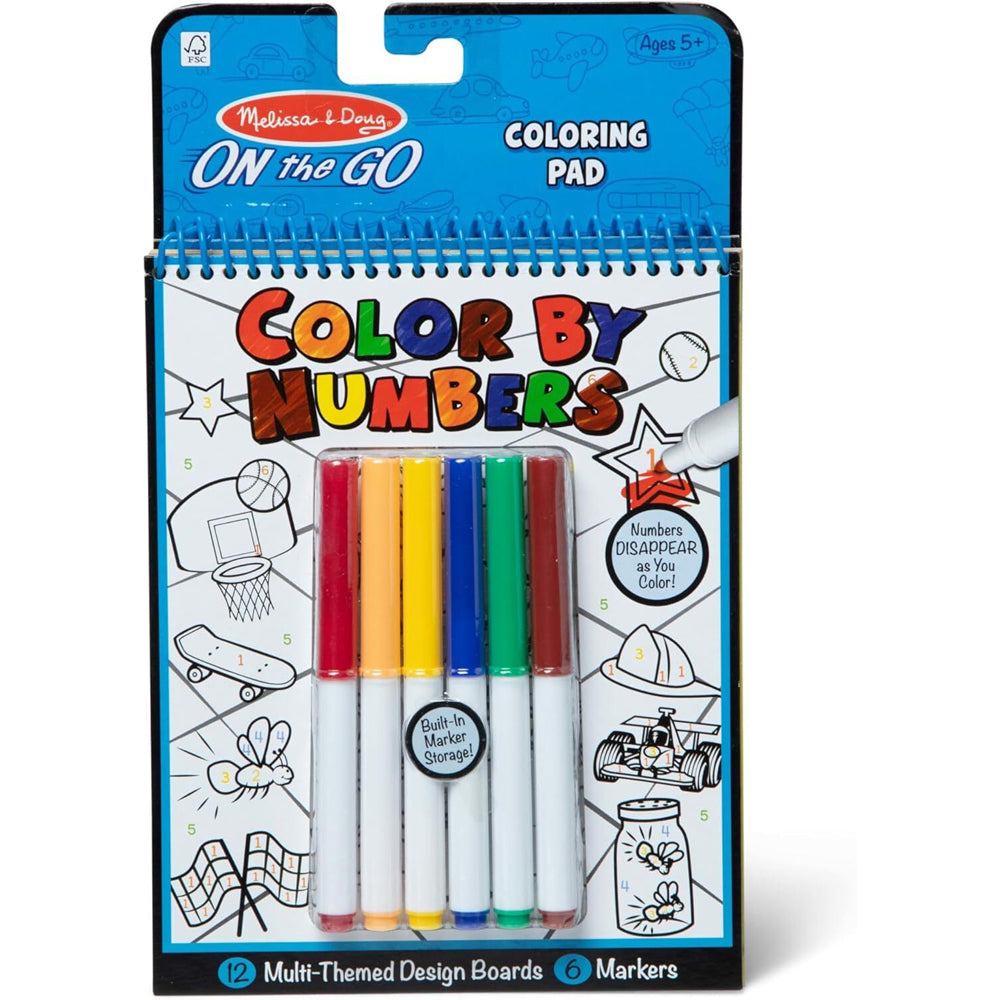 Melissa & Doug Kids/Childrens On The Go Color by Numbers Book Toy Blue 5+