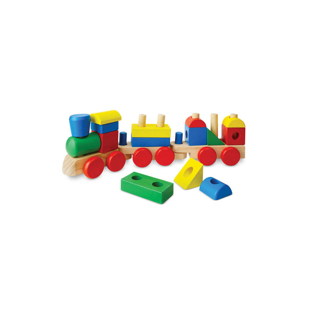 Melissa & Doug Wooden Stacking Train Toy Kids Fun 2y+ (15 Pieces) — image 2