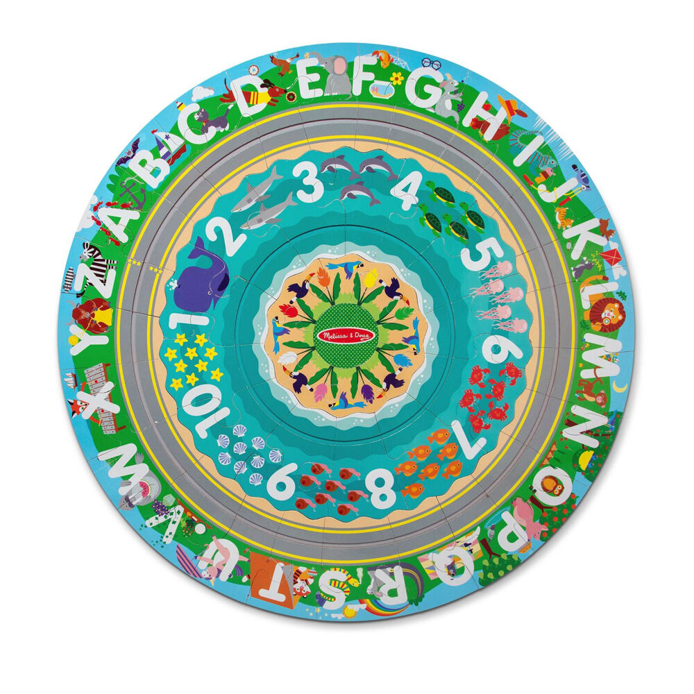 Melissa & Doug Round The Shore Tracks Floor Puzzle Wooden Jigsaw — image 2