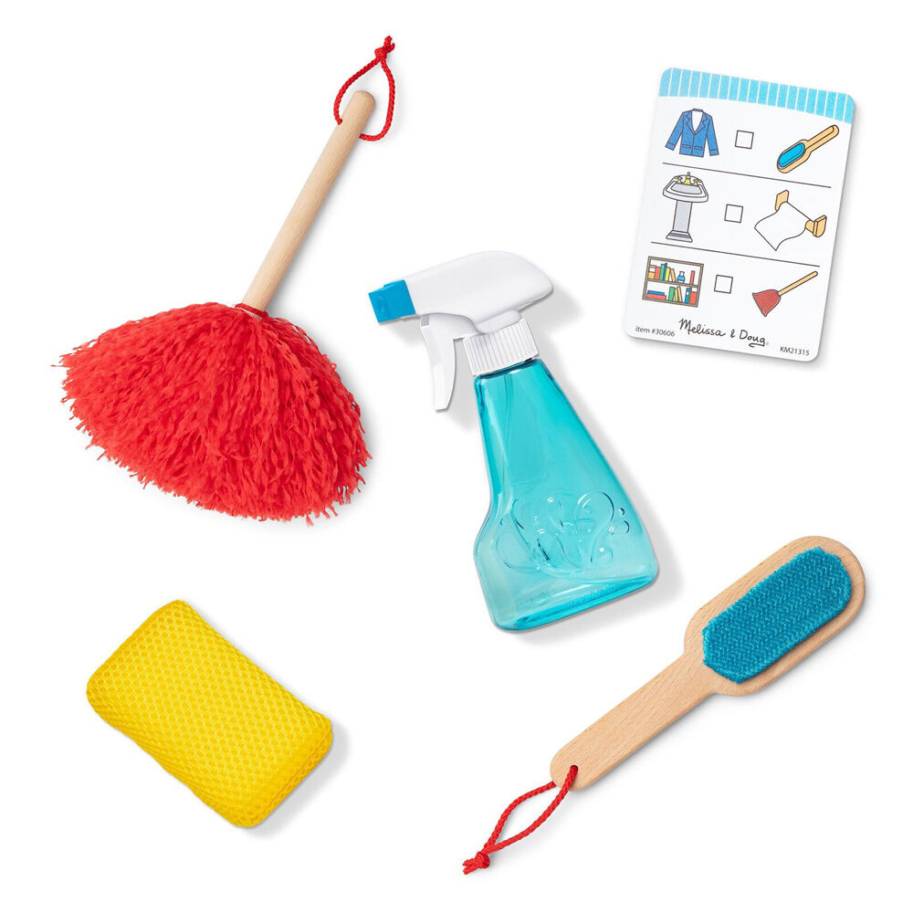 Melissa & Doug 11pc Deluxe Sparkle Shine Cleaning Pretend Play Kids Toy Set — image 2