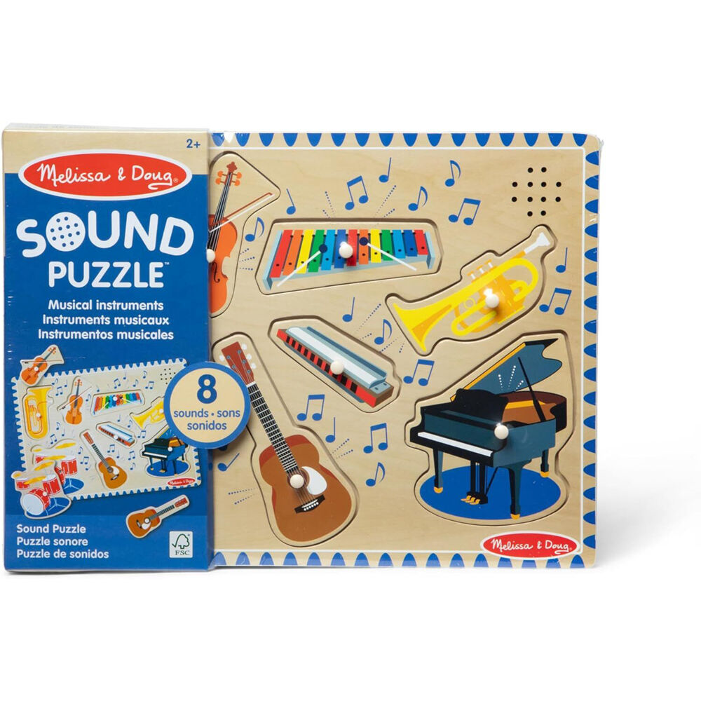 Melissa & Doug Musical Instruments Wooden Sound Puzzle Jigsaw 2y+ (8 Pieces)