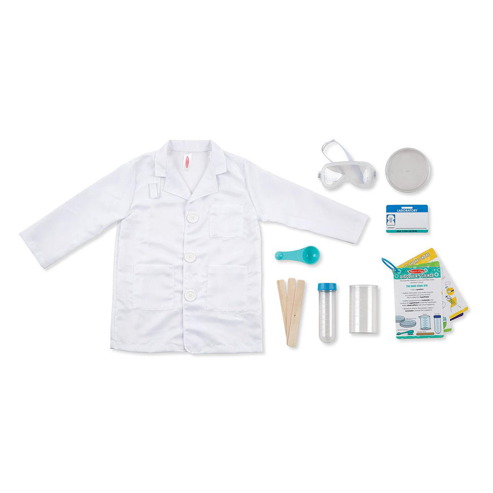 Melissa & Doug Scientist Costume Set Kids/Childrens Interactive Play Toy 5y+ (3 Pieces)