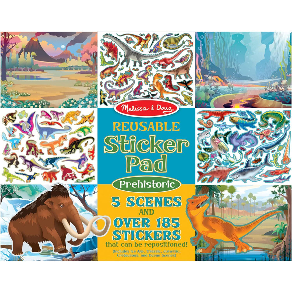 Melissa & Doug Reusable Sticker Pad Prehistoric Kids/Childrens Play Toy 3y+