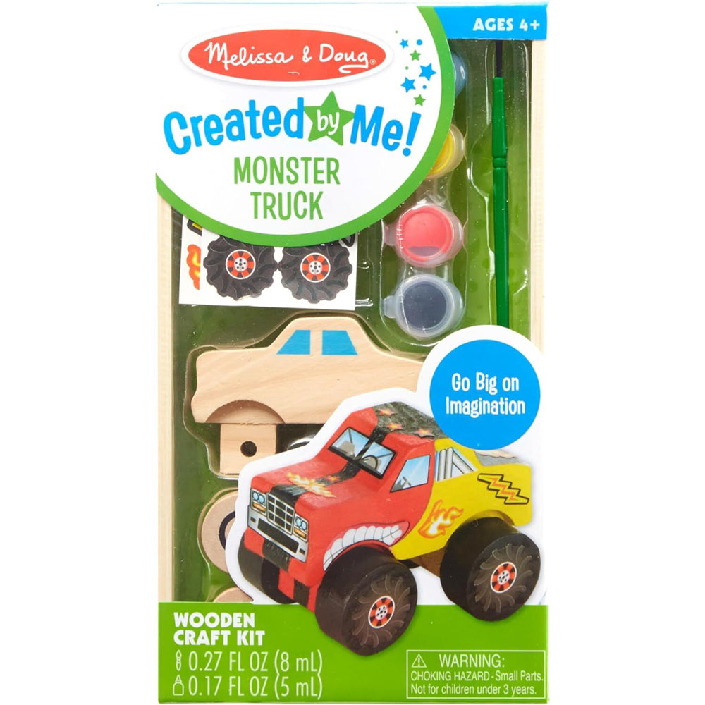 Melissa & Doug Kids/Childrens Created by Me! Monster Truck Wooden Toy 4+