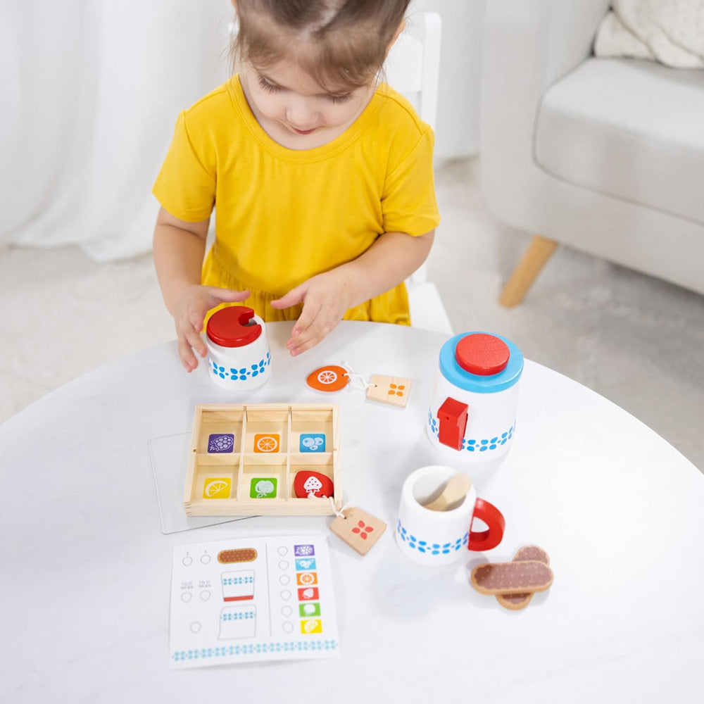 Melissa & Doug Wooden Steep & Serve Tea Set Kids/Childrens Interactive Toy 3y+ — image 6