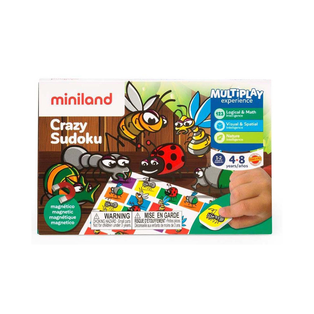 Miniland On The Go Crazy Sudoku Kids/Children Fun Educational Board Game 3-7y