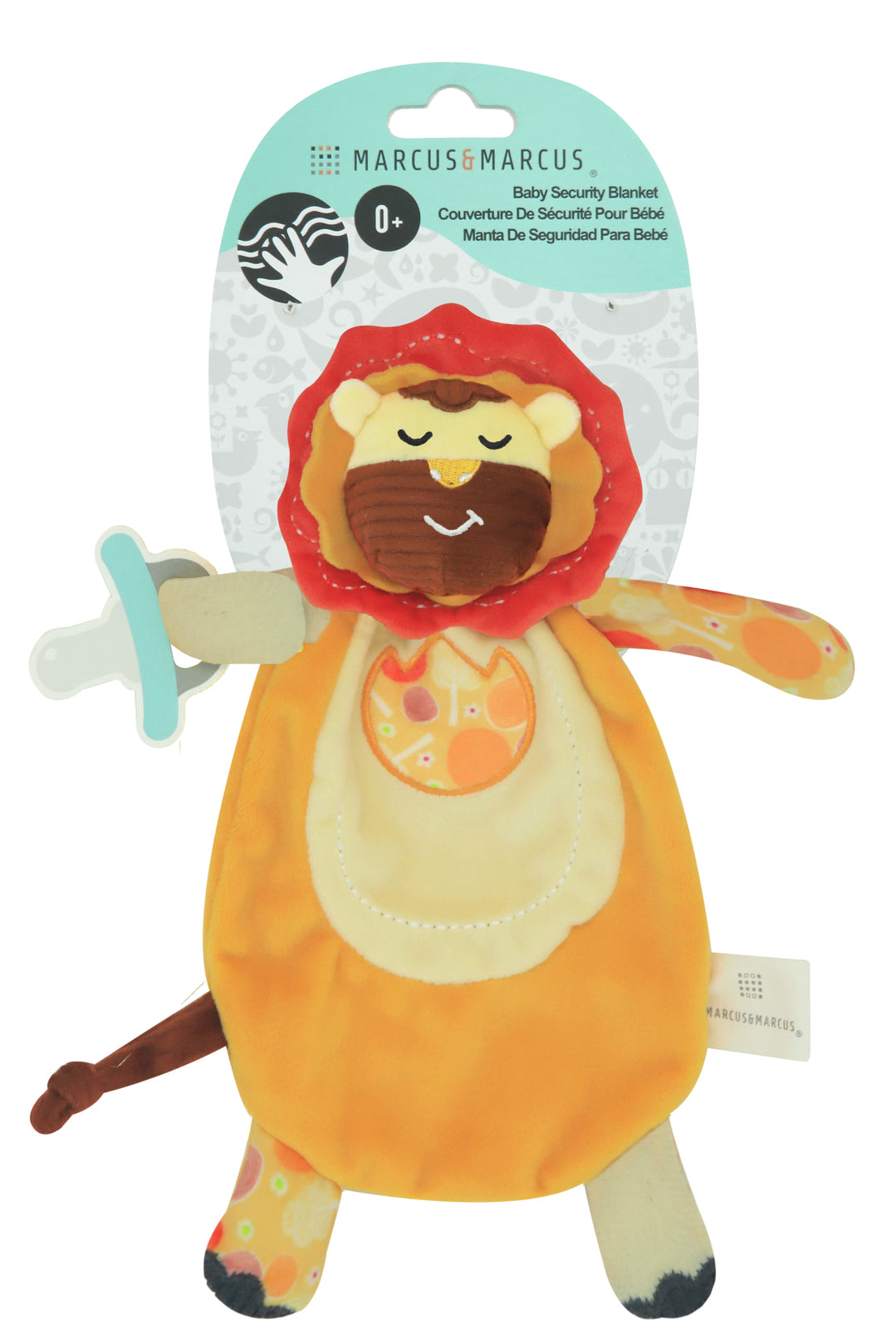 Marcus & Marcus 27cm Marcus Lion Sensory Security Blanket Baby/Infant 0+ Red (2 Pack) — image 2