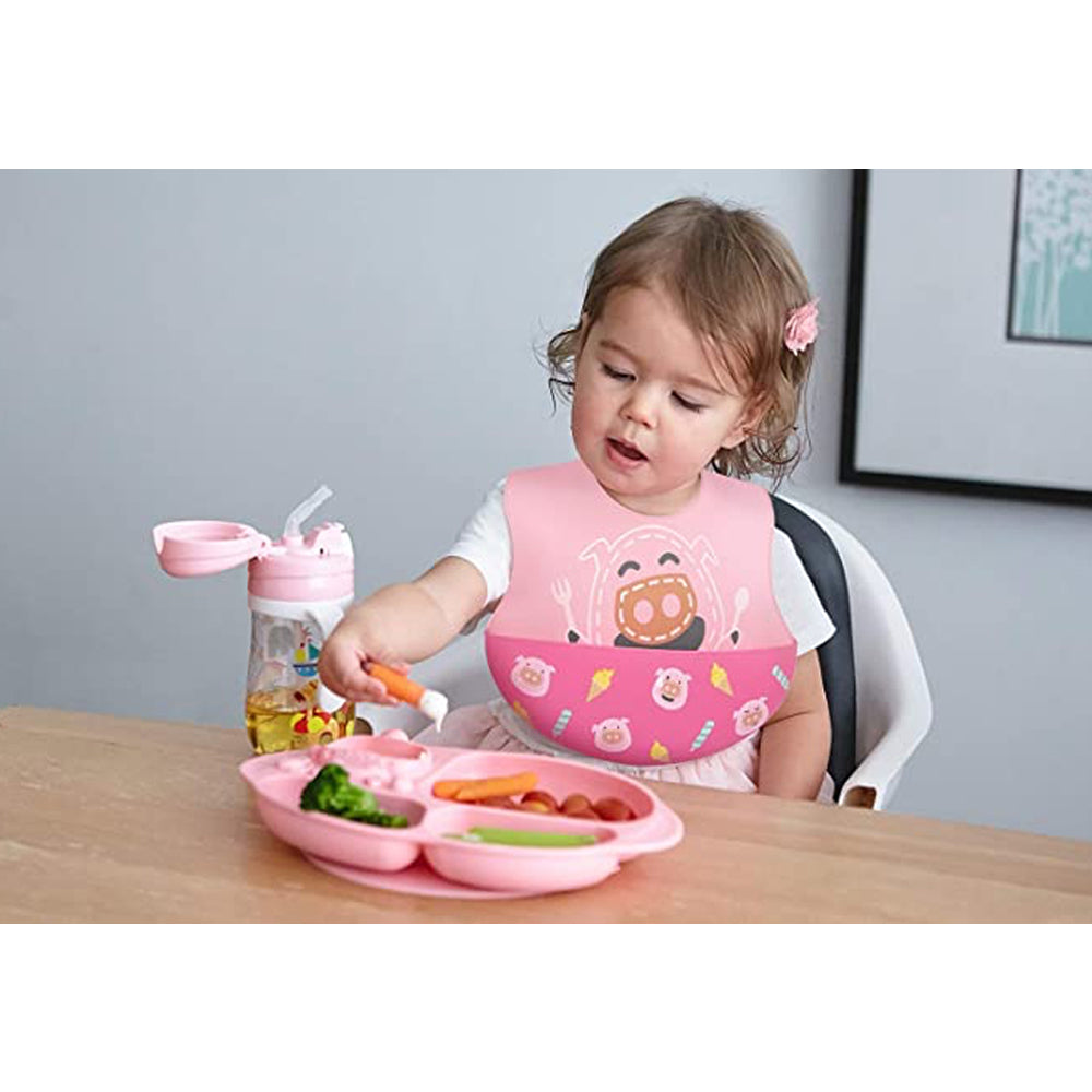 Marcus & Marcus Wide Silicone Bib Baby/Toddler 6m+ Yellow — image 2