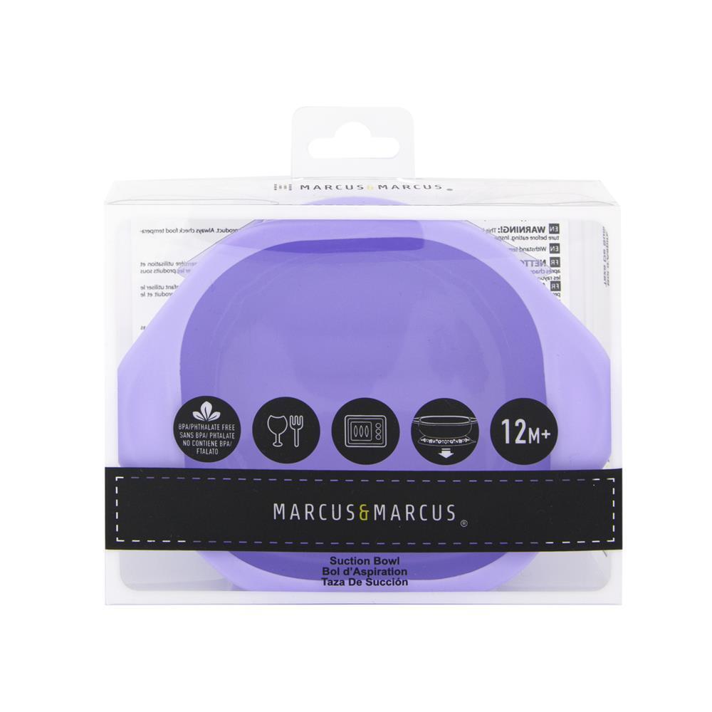 Marcus & Marcus Toddler/Baby Suction Cup Eating Bowl Lilac Willo Whale 12m+ — image 2