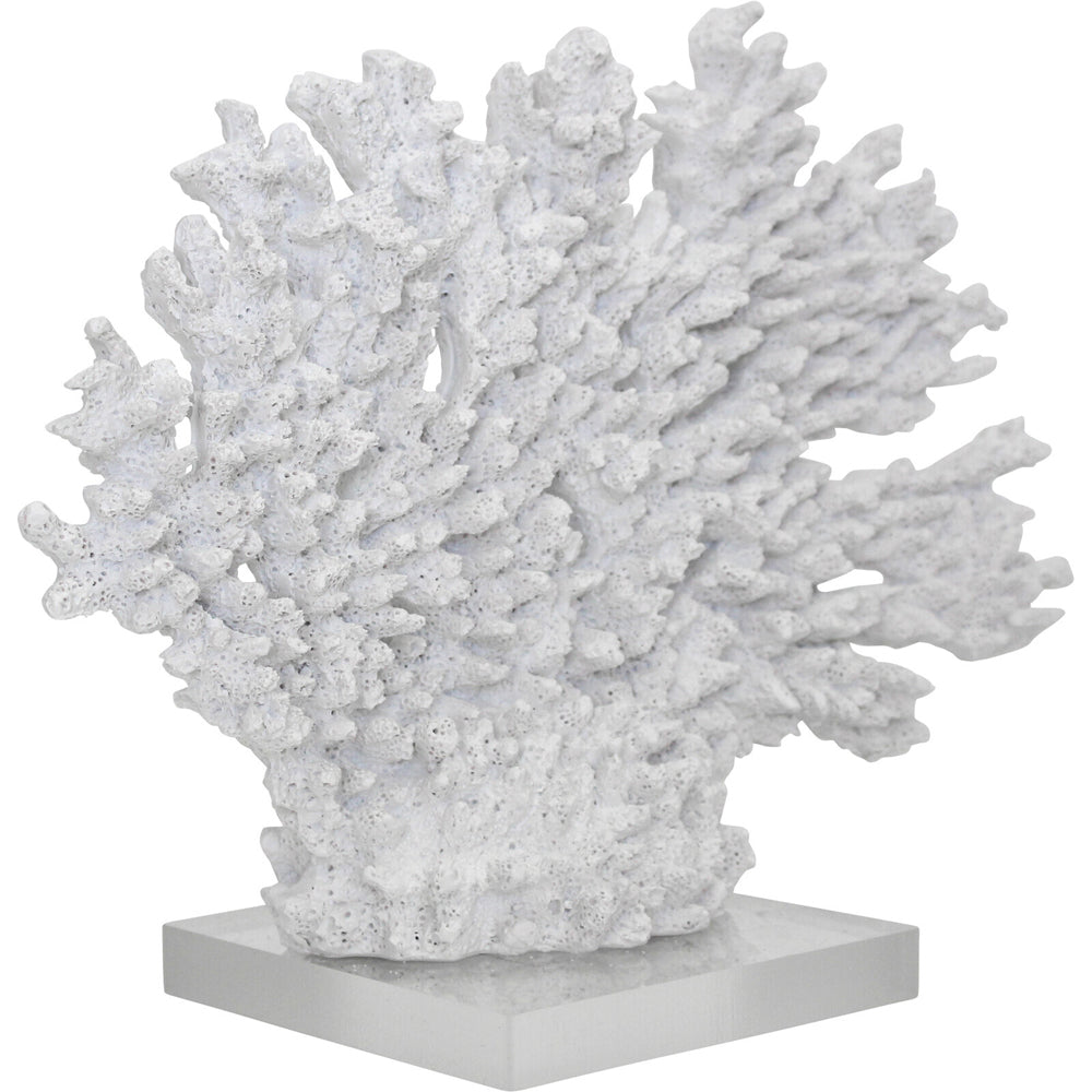 LVD Decorative Polyresin/Acrylic 26cm Branches Coral Decor Centrepiece Display White — image 2