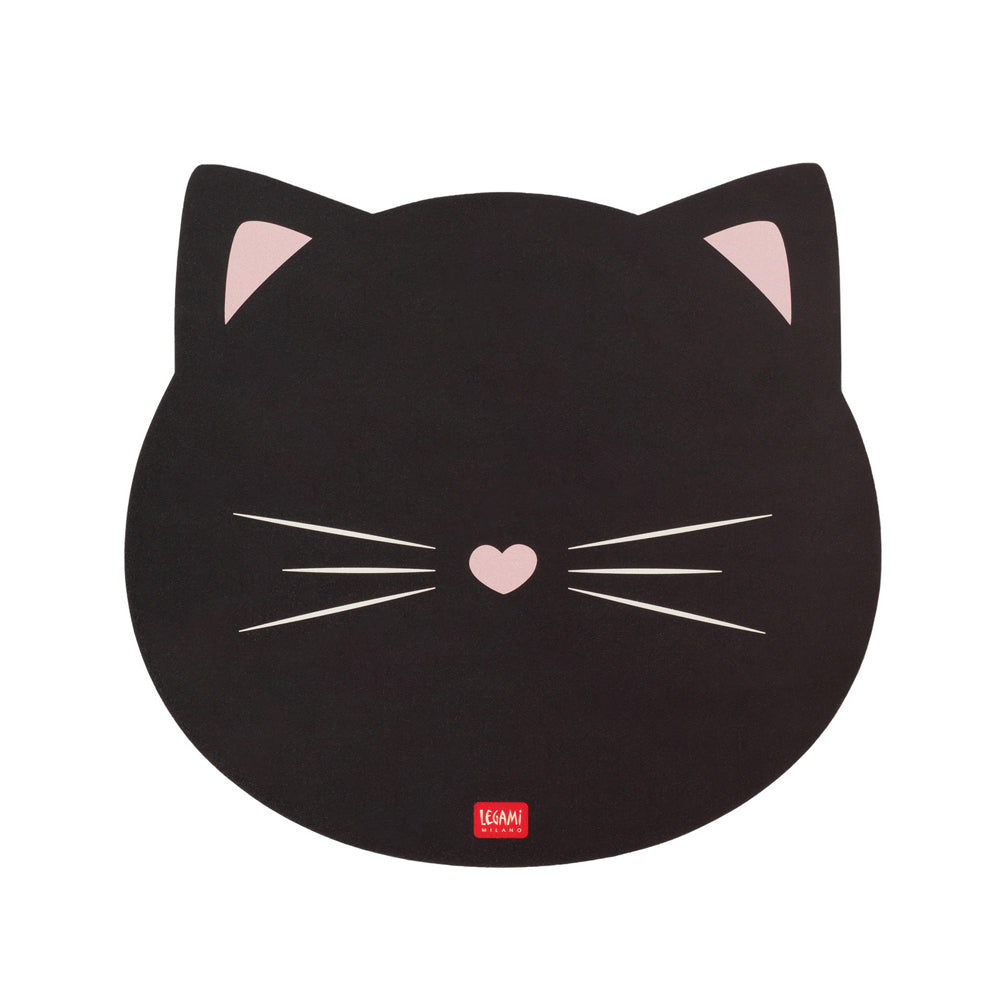Legami PVC Mousepad Anti-Slip Computer/Laptop Desk Mouse Mat Pad Kitty Black (2 Pack) — image 2
