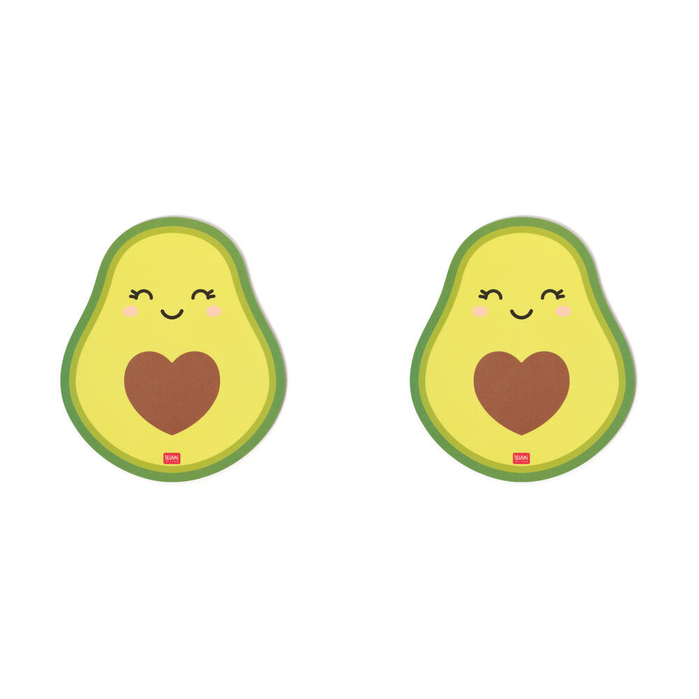 Legami PVC Mousepad Anti-Slip Computer/Laptop Mouse Mat Stationery Avocado (2 Pack)