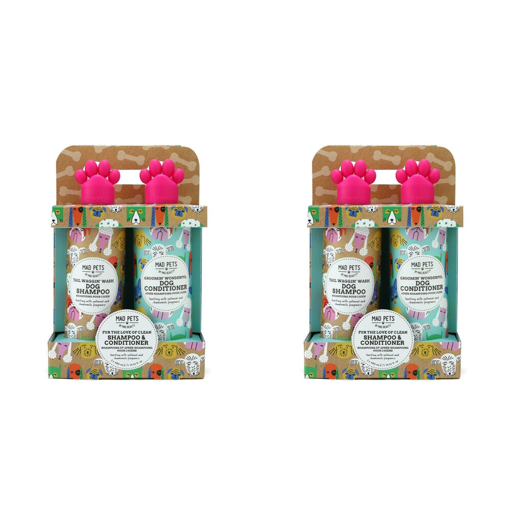 Mad Pets Dog Shampoo and Conditioner Duo 800ml Oatmeal & Chamomile (2 Pack)