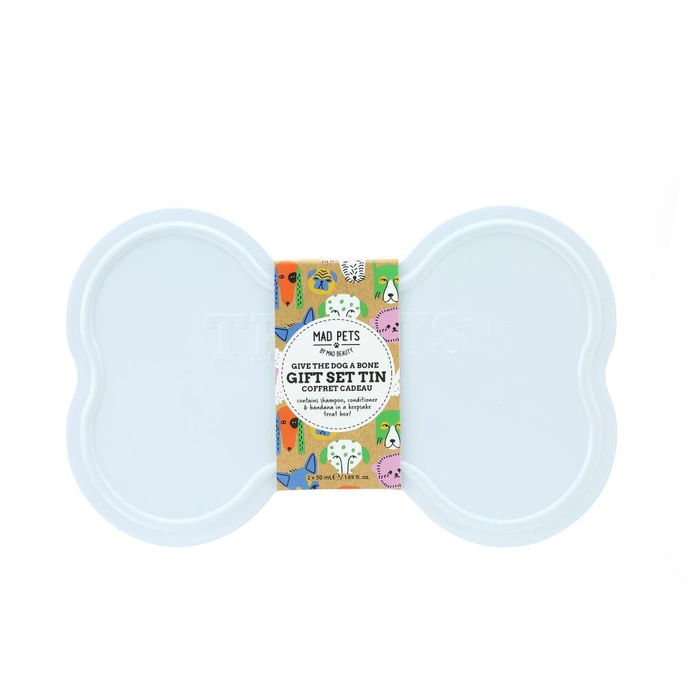 Mad Pets Dog Grooming Gift Set Bone Tin 100ml Oatmeal & Chamomile (2 Pack) — image 2