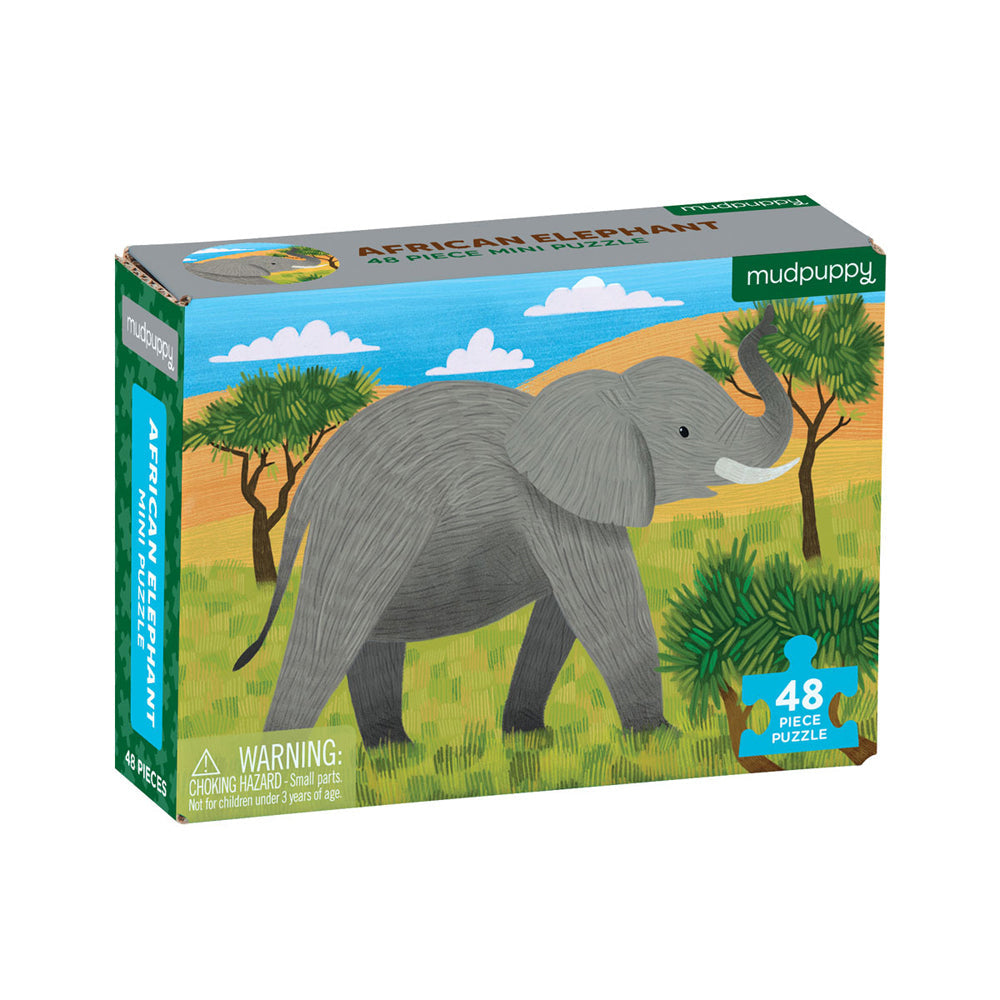 Mudpuppy 48pc Mudpuppy Kids Mini Jigsaw Puzzle 20x14.5cm Animal African Elephant 4+ (3 Pack) — image 2