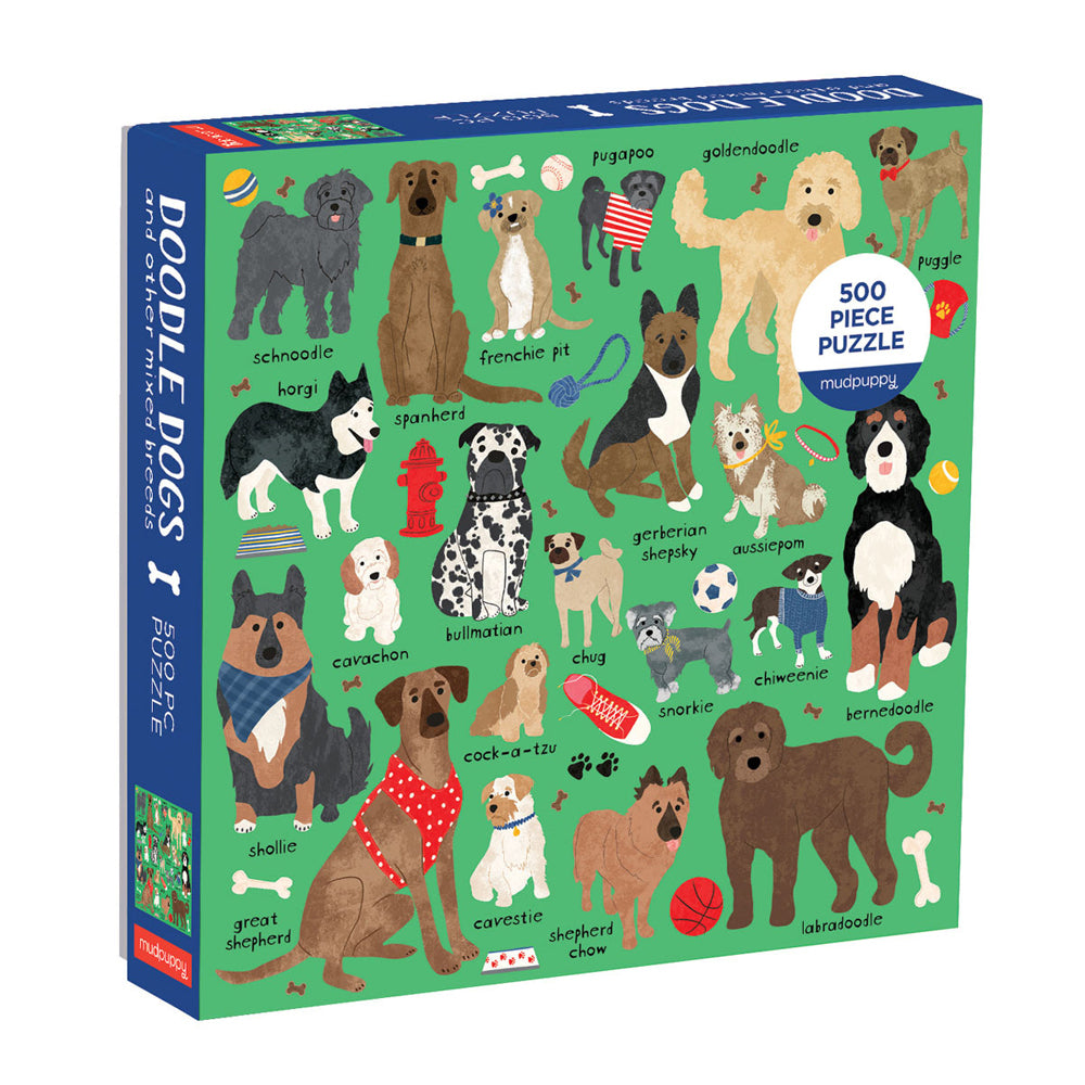 Mudpuppy Kids/Children Jigsaw Puzzle Game Toy 51x51cm Doodle Dogs 8+ (500 Pieces)