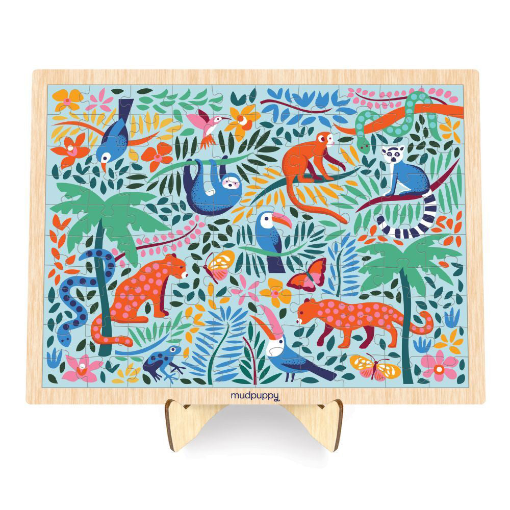 Mudpuppy Jigsaw Wood Puzzle & Display 30x23cm Rainforest Kids Game 3y+ (100 Pieces) — image 2