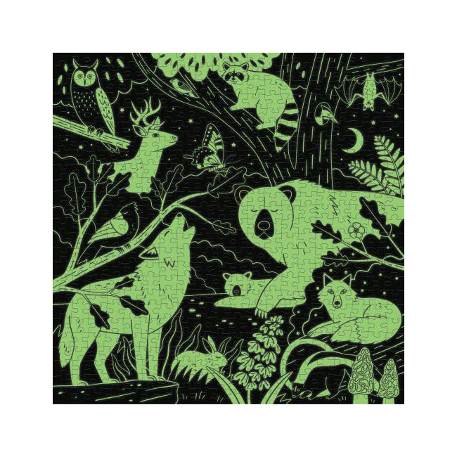 Mudpuppy Kids Glow In Dark Jigsaw Puzzle Game Toy 51x51cm Forest 8+ (500 Pieces) — image 2