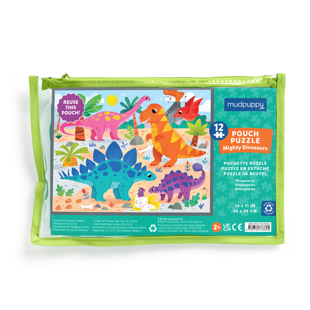 Mudpuppy 12pc Mudpuppy Jigsaw Puzzle 36x28cm Mighty Dinosaurs Kids/Children Game 2y+ (2 Pack) — image 2