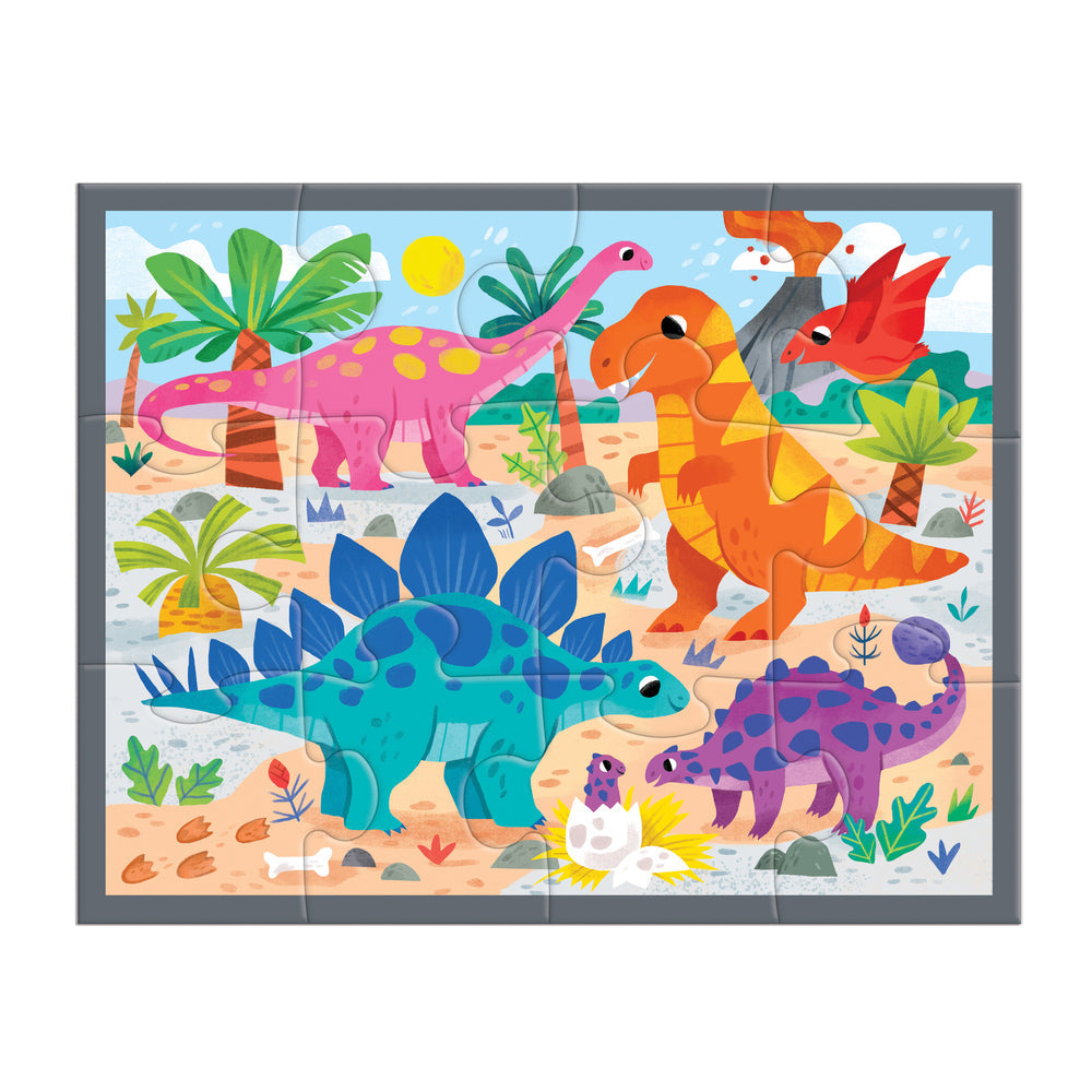 Mudpuppy 12pc Mudpuppy Jigsaw Puzzle 36x28cm Mighty Dinosaurs Kids/Children Game 2y+ (2 Pack) — image 4
