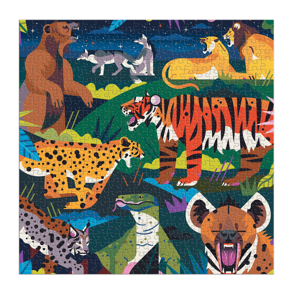 Mudpuppy Kids Glow In Dark Jigsaw Puzzle Game Toy 51x51cm Predators 8+ (500 Pieces) — image 2