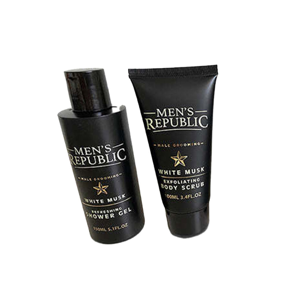 Men's Republic Body Facial Grooming Kit Shower Cleansing Gel w/Carry Bag (4 Pieces) — image 3