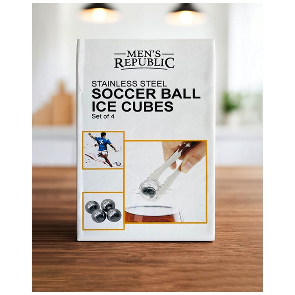 Men's Republic Novelty Funny Reusable Soccer Ball Cooling Ice Cubes Set (4 Pieces) — image 5