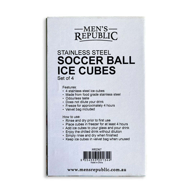Men's Republic Novelty Funny Reusable Soccer Ball Cooling Ice Cubes Set (4 Pieces) — image 2