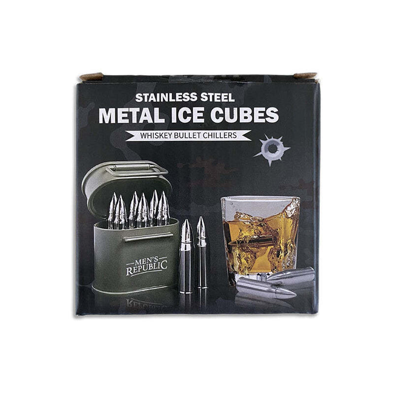 Men's Republic Alcohol/Whiskey Reusable Ice Stones Bullet Shaped Set (6 Pieces) — image 4