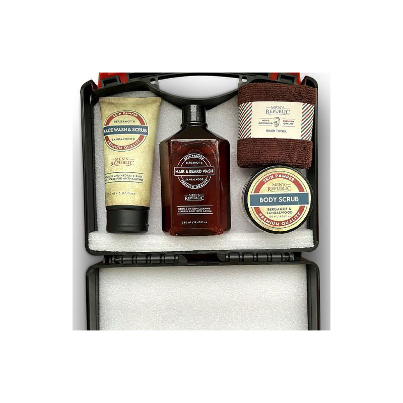 Men's Republic Facial Hair/Styling Grooming Tools Set With Themed Tool Case (5 Pieces) — image 3