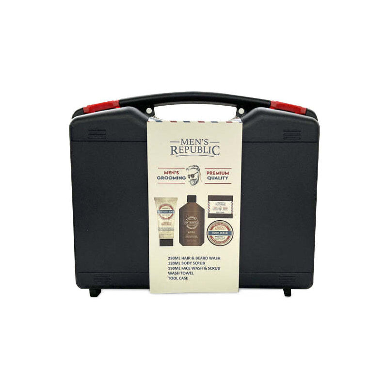 Men's Republic Facial Hair/Styling Grooming Tools Set With Themed Tool Case (5 Pieces) — image 2