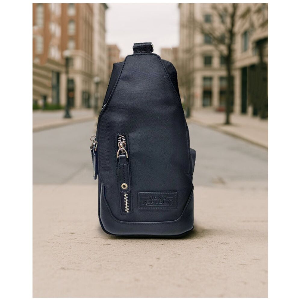 Men's Republic On the Go Portable Nylon Single Strap Sling Bag Backpack Black — image 4