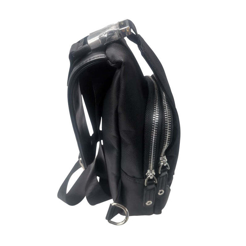Men's Republic On the Go Portable Nylon Single Strap Sling Bag Backpack Black — image 3