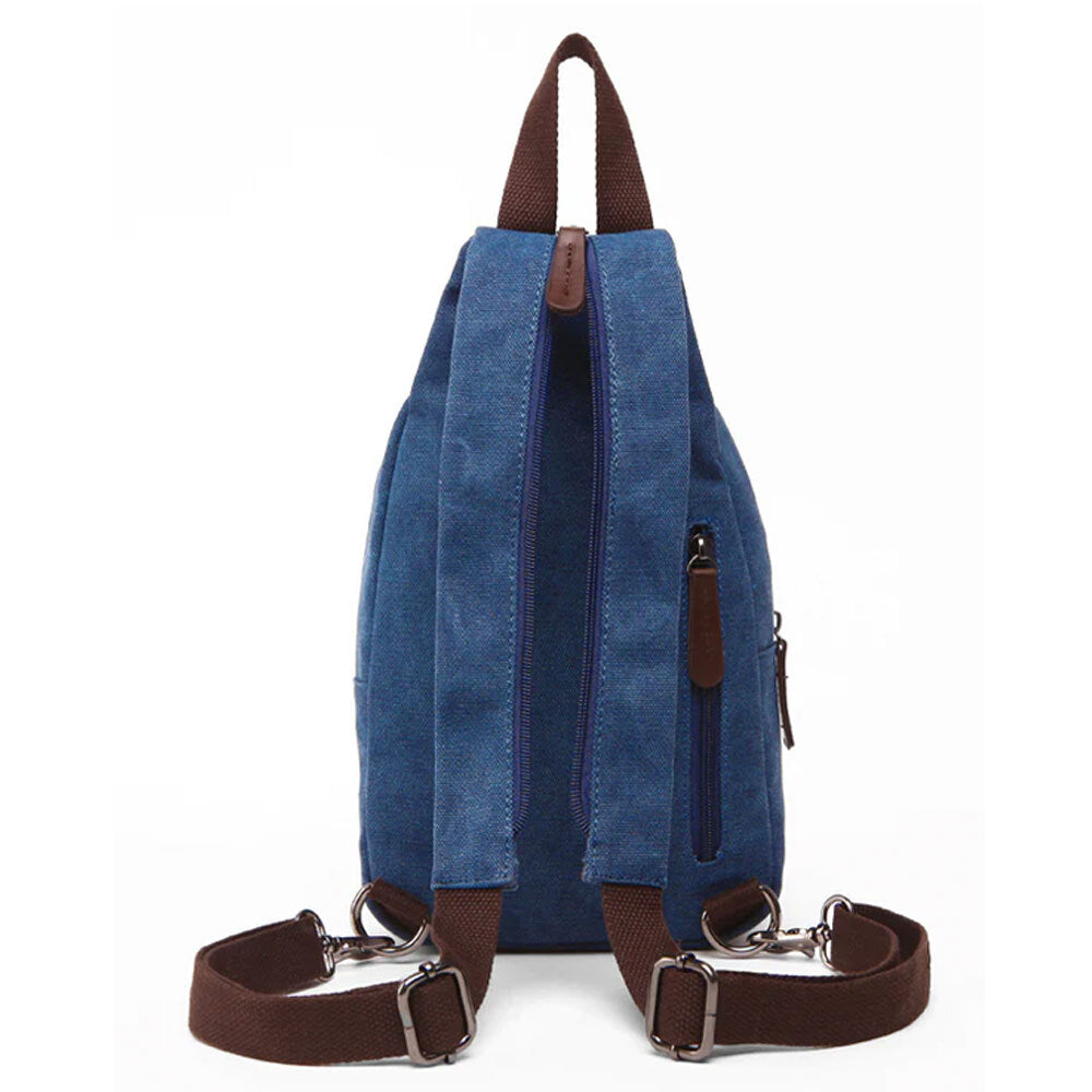 Men's Republic Trendy Canvas Single Strap Sling Bag Travel Backpack - Blue — image 2