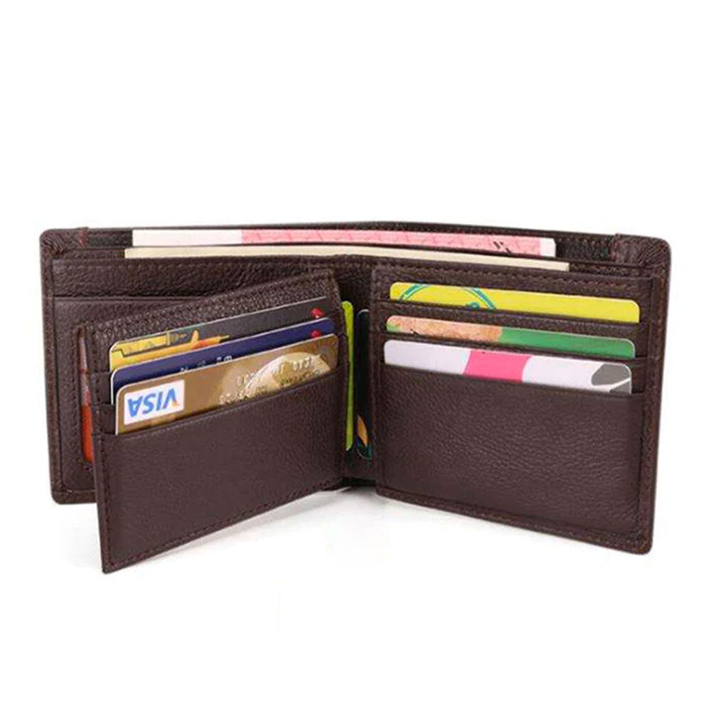 Men's Republic Genuine Leather Bifold RFID Protected Money Wallet - Coffee — image 4
