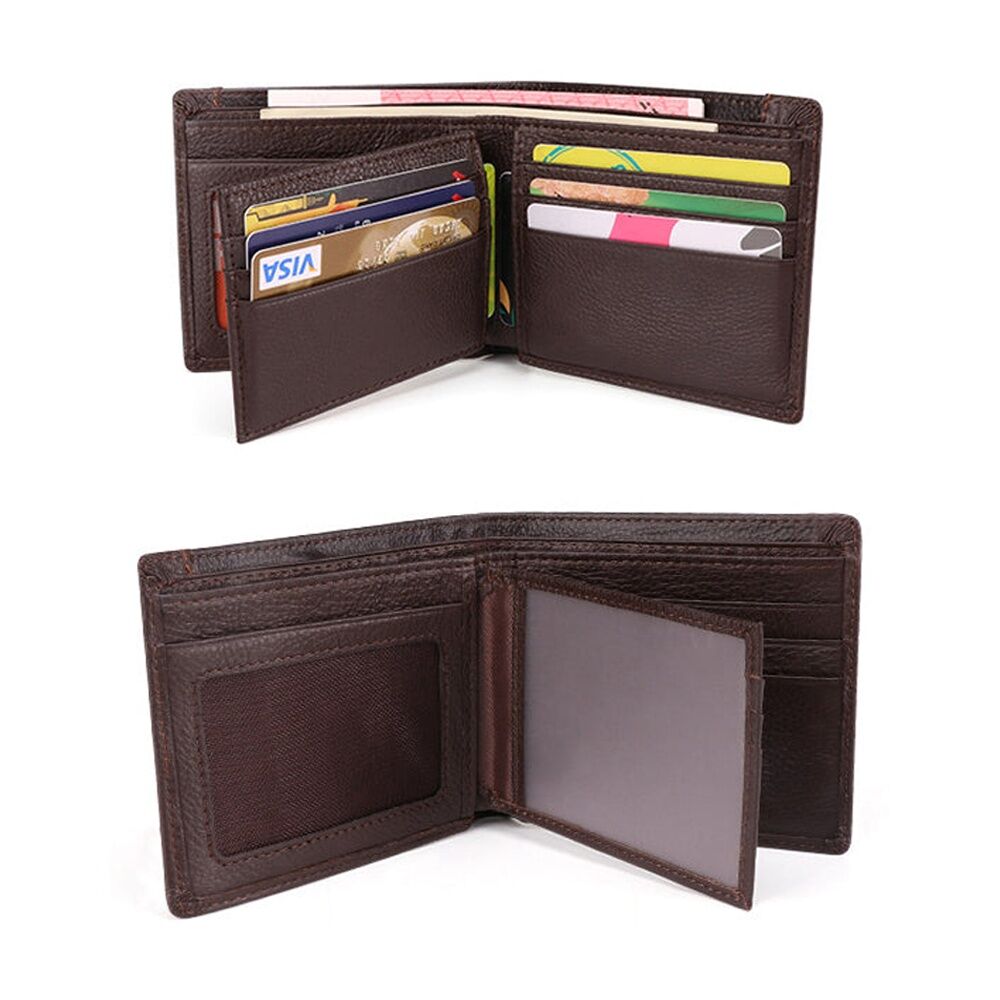 Men's Republic Genuine Leather Bifold RFID Protected Money Wallet - Coffee — image 6