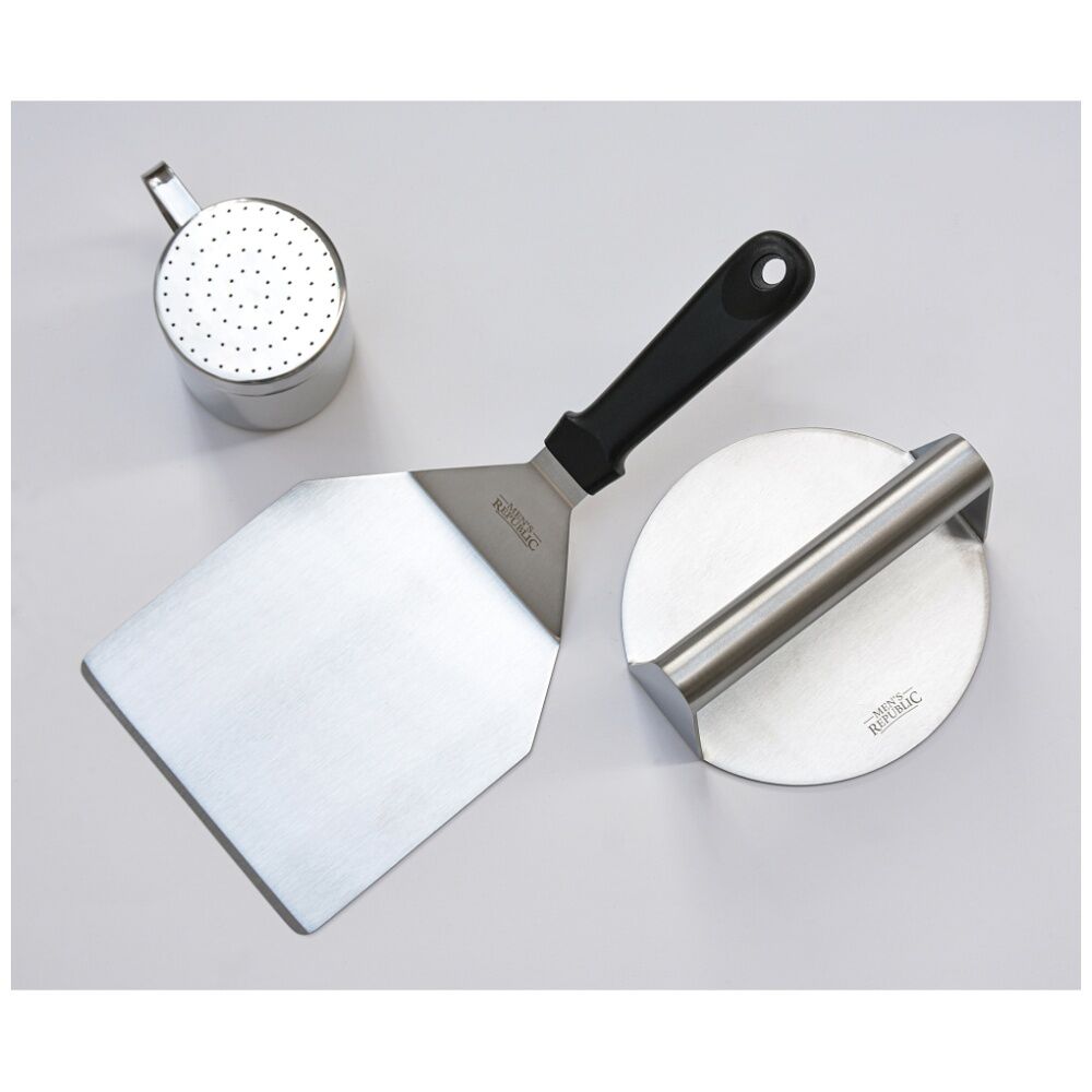 Men's Republic Premium Hamburger BBQ Stainless Steel Tools Grilling Set (3 Pieces) — image 2