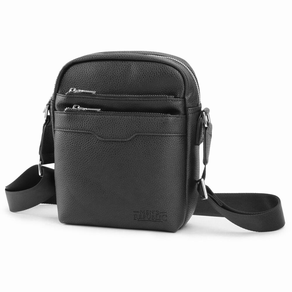 Men's Republic Men’s Republic Deluxe Stylish Cross Body Sleek Bag Sling/Travel - Black — image 2